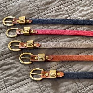 Wardrobe essentials…
Collection of five D & B belts